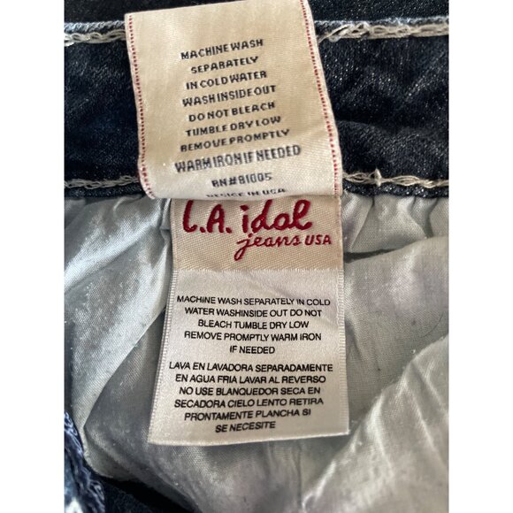 L.A. Idol USA Child's Embellished Bootcut Denim Jeans Size 9 W31 L18 Cotton Blen - Picture 6 of 6